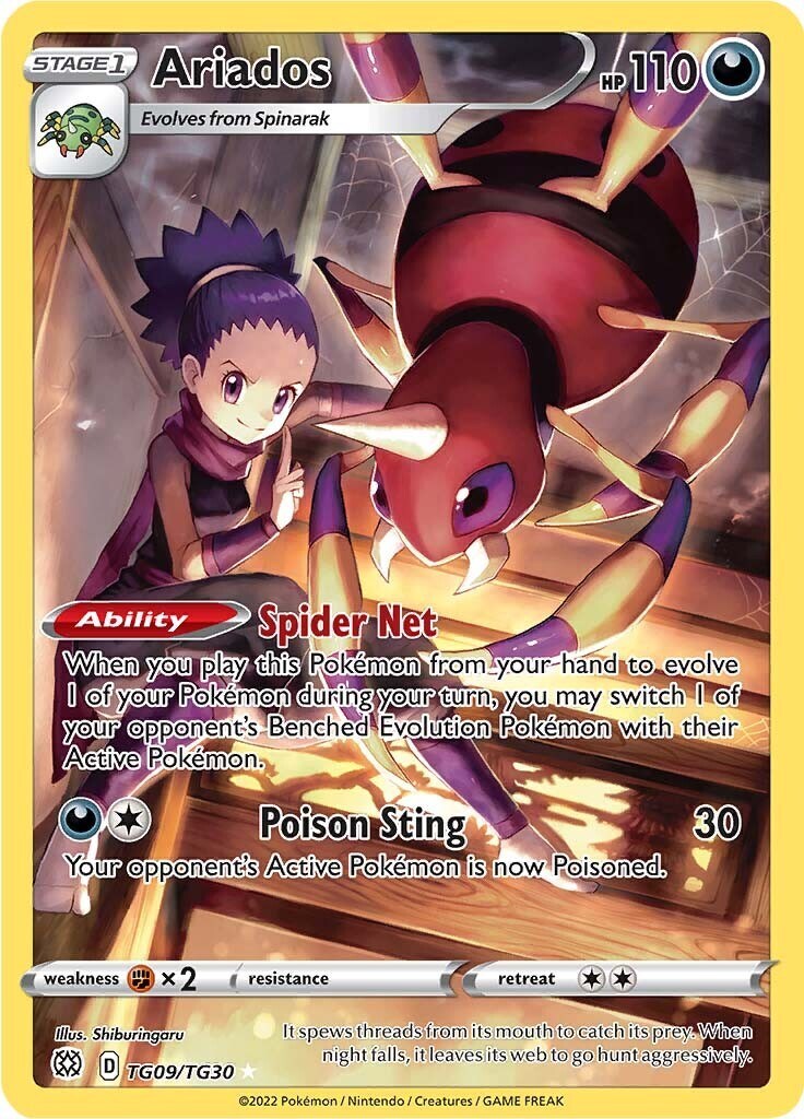 🐜 Ariados TG09 Brilliant Stars Trainer Gallery GRADE 10 PRISTINE GOLD LABEL!💨