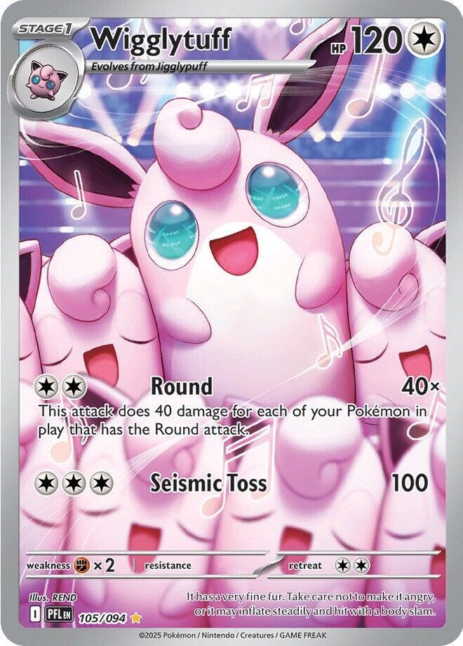 ‼️Wigglytuff 105/094 Phantasmal Flames GRADE 10 PRISTINE GOLD LABEL TOP POP!💨