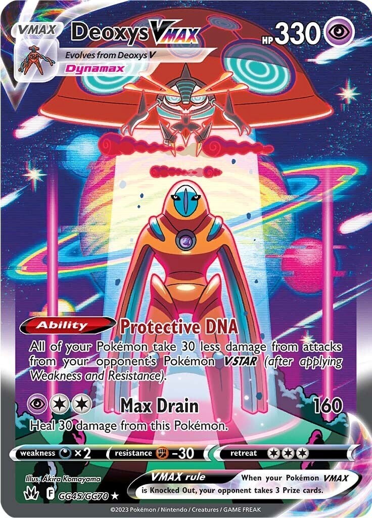 ‼️Deoxys VMAX GG45 Crown Zenith: GRADE 9.5! FAST SAME DAY SHIP~SHOOT OFFER!💨