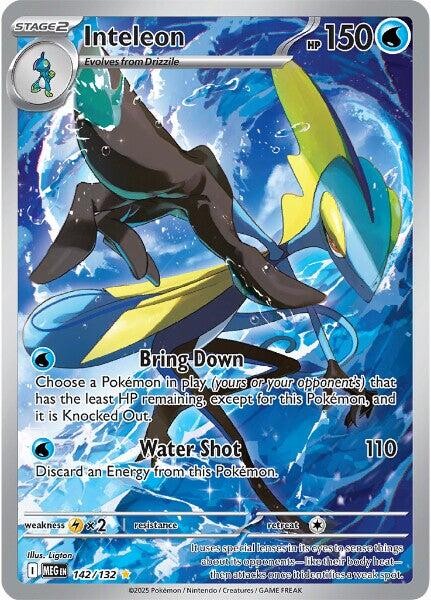 🌟Inteleon 142/132: Mega Evolution Holo GRADE 10 PRISTINE GOLD LABEL TOP POP💨
