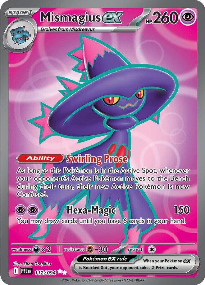 ‼️Pokemon Mismagius ex 112 Phantasmal Flames GRADE 10 PRISTINE GOLD LABEL!💨
