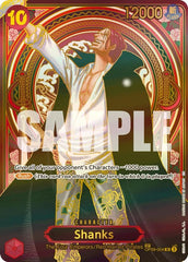 🔥ONE PIECE Shanks~OP09-004 Gold Carrying On His Will GRADE 10 PRISTINE GOLD!💨
