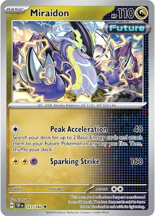 ‼️Pokemon Miraidon #121 Temporal Forces Holo GRADE 9.5! FAAT SHIP~SHOOT OFFER💨