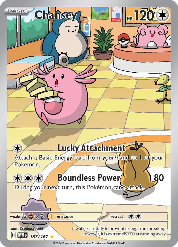 🌟Chansey 187/167: Twilight Masquerade Holo GRADE 9.5! FAST SHIP~SHOOT OFFER💨