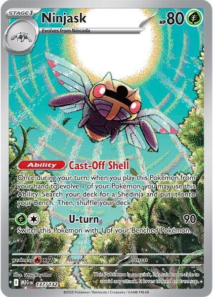 🐝Ninjask 137/132: Mega Evolution TAG GRADE 9! SAME DAY SHIP~SHOOT OFFER!💨
