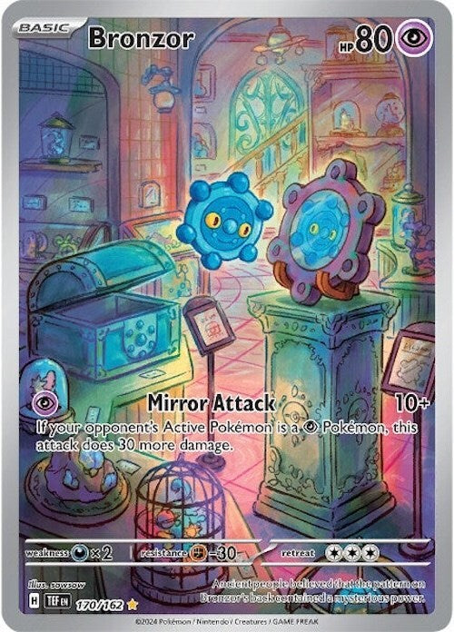 ‼️Pokemon Bronzor 170/162: Temporal Forces Holo GRADE 9.5! FAST SHIP~SHOOT OFFER