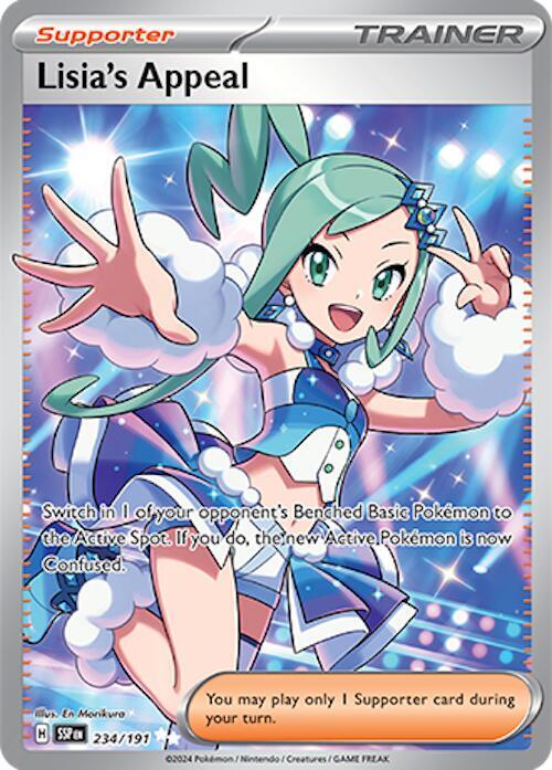 ‼️Lisia's Appeal 234/191 Sv08: Surging Sparks Holo TAG GRADE 9! SHIPS SAME DAY💨