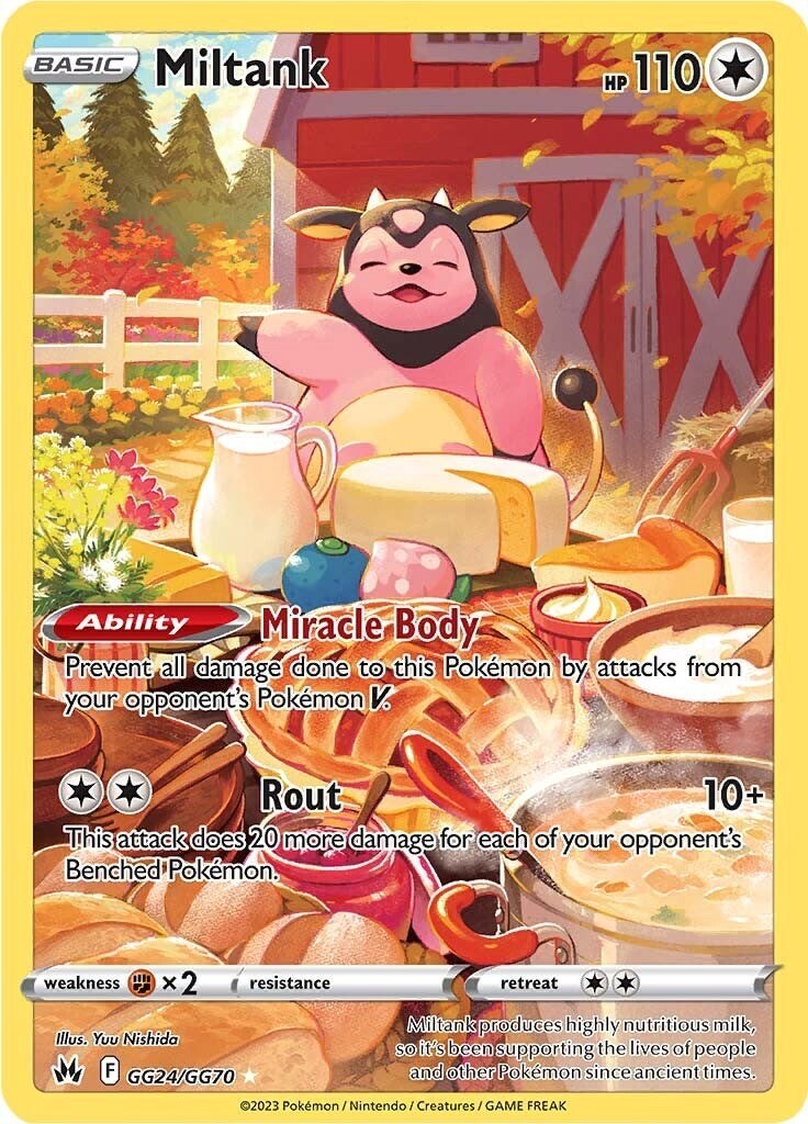 ‼️Miltank GG24/GG70 Crown Zenith: Galarian Gallery Holo GRADE 9.5! SHIPS FAST💨