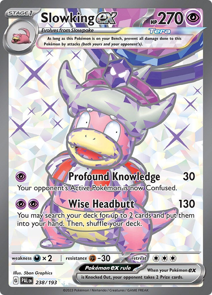 ‼️Pokemon Slowking ex 238/193: Paldea Evolved Holo GRADE 9! SAME DAY SHIP!💨