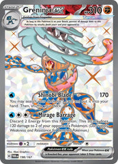 ‼️Greninja ex 198/167 Sv06: Twilight Masquerade Holo~GRADE 9.5! SHIPS SAME DAY💨