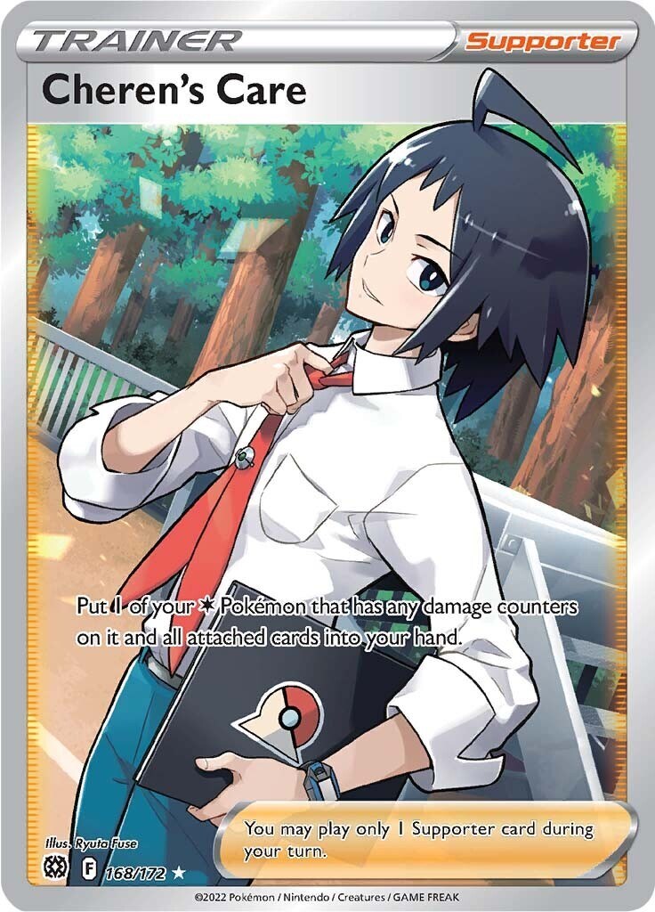 ‼️Pokemon Cheren's Care Full Art 168/172: Brilliant Stars Holo CGC 10 PRISTINE💨
