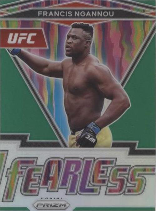 2022 Panini Prizm UFC - Fearless Francis Ngannou #15 Green Prizm GRADE 9.5~POP 1