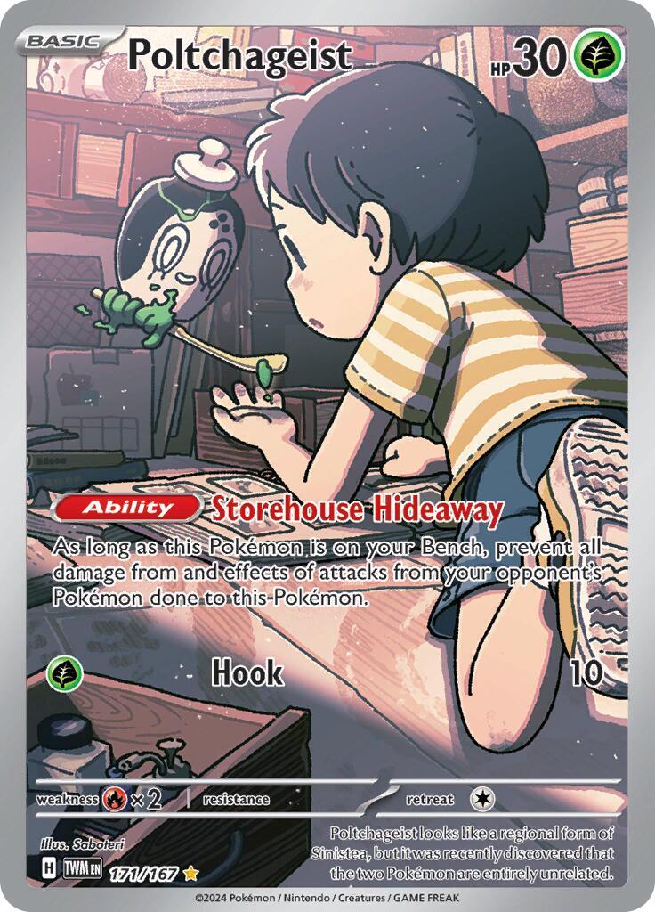 ‼️Pokemon Poltchageist 171/167: Twilight Masquerade Holo GRADE 9.5~SHOOT OFFER💨