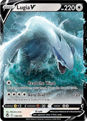 ‼️Pokemon Lugia V 138/195~Sword & Shield - Silver Tempest Holo GRADE 8~FAST SHIP