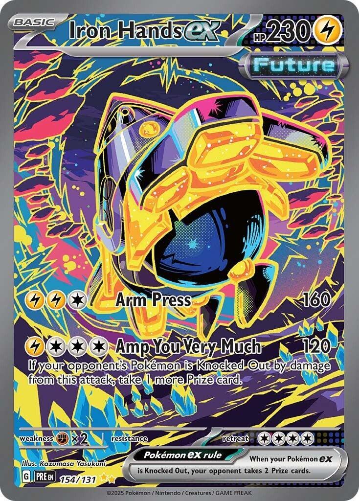 ‼️Iron Hands ex 154/131: Prismatic Evolutions GRADE 10~FAST SHIP SHOOT OFFER!💨