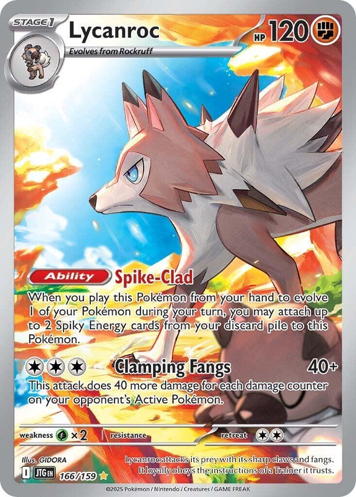 ‼️Lycanroc 166/159 Sv09: Journey Together Holo GRADE 9.5! SHIPS SAME DAY!💨