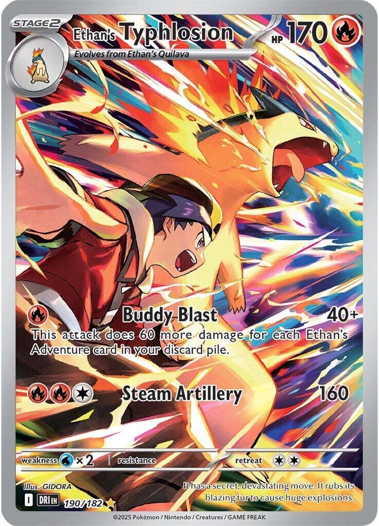 ‼️Ethan's Typhlosion 190/182 Sv10: Destined Rivals Holo GRADE 9.5! SHIPS FAST💨