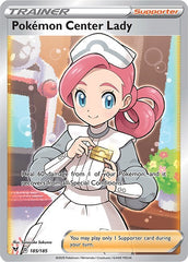 ‼️Pokemon Center Lady (Full Art) 185 Vivid Voltage Holo GRADE 8.5! SHOOT OFFER💨