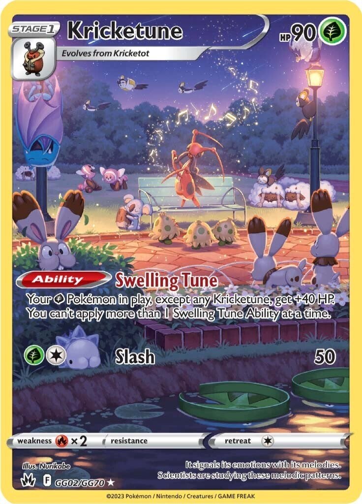 Kricketune GG02/GG70 Crown Zenith: Galarian Gallery Holo