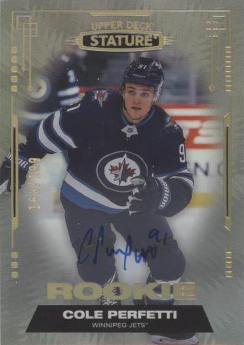 2021-22 Upper Deck Stature - Rookies Cole Perfetti #151 Auto 10~GRADE 10~POP 1💨