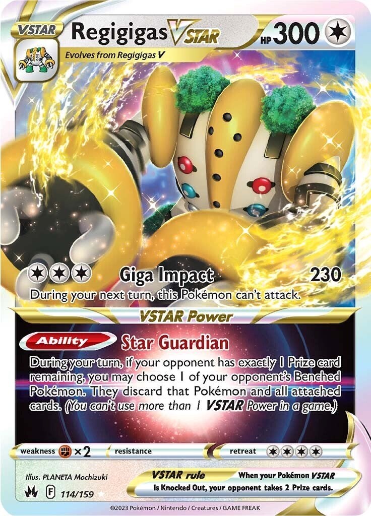 ‼️Pokemon Regigigas VSTAR 114/159 Crown Zenith Holo GRADE 10~SHOOT OFFER!💨