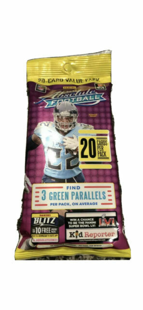 ⚠️LOT OF 3~Panini Absolute Football Sports Trading Card Pack 20 Card Fat Pack!💨